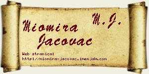 Miomira Jačovac vizit kartica